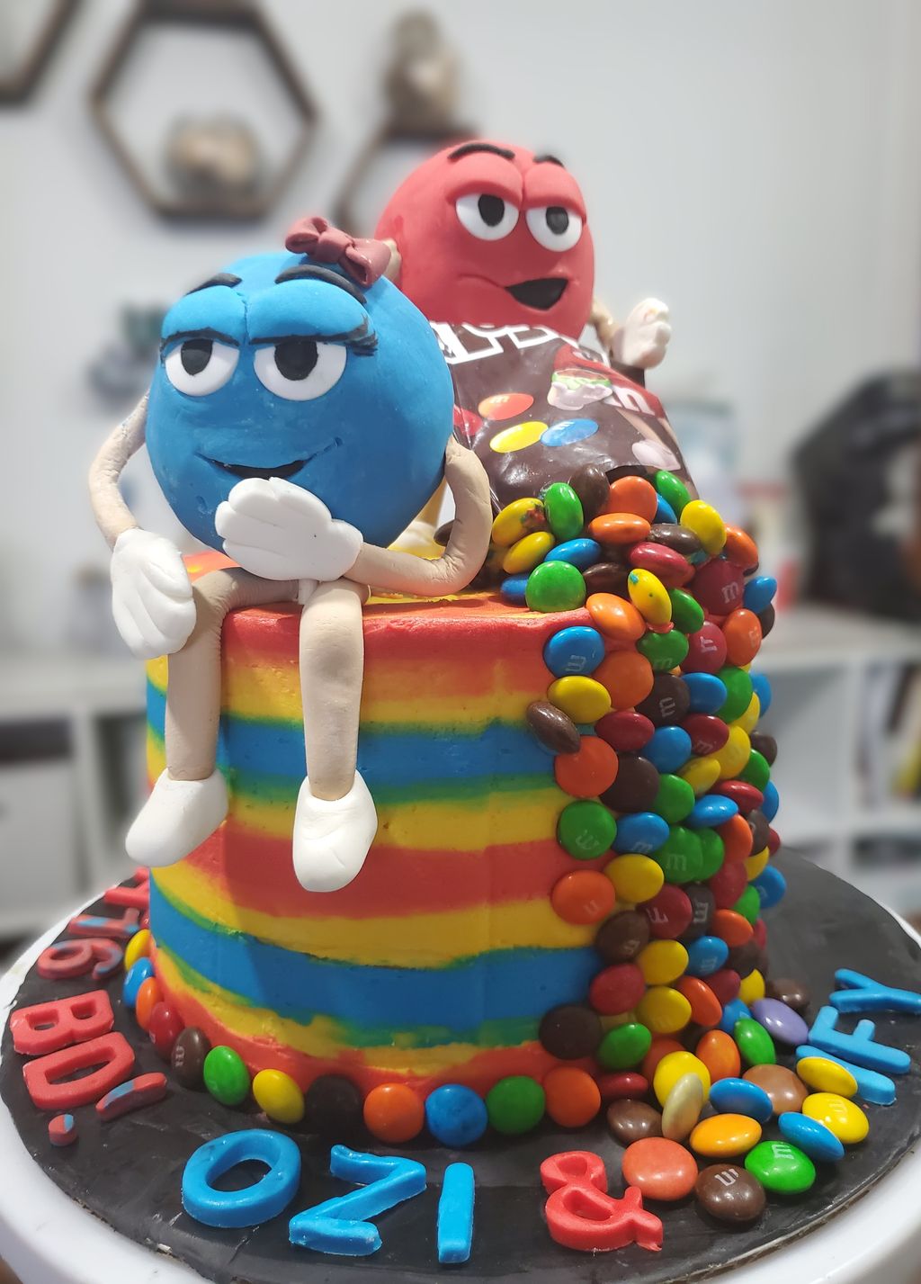 M&M’s Rainbow Birthday Cake
