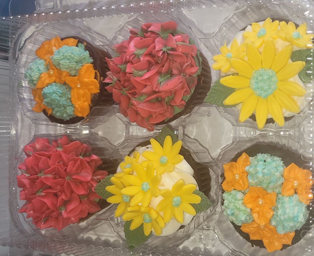 Ombre Orange Buttercream Cupcakes