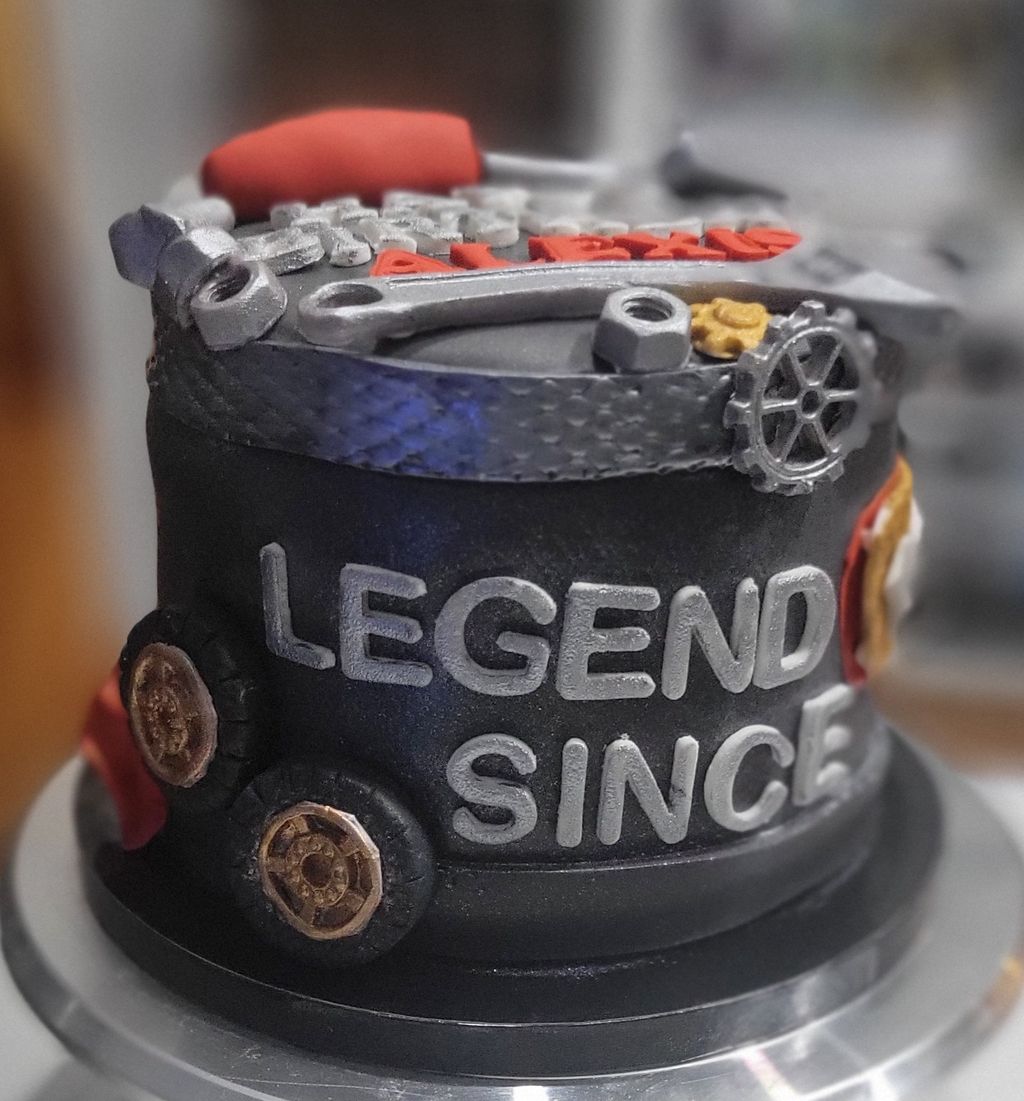 Tools-Themed Birthday Cake