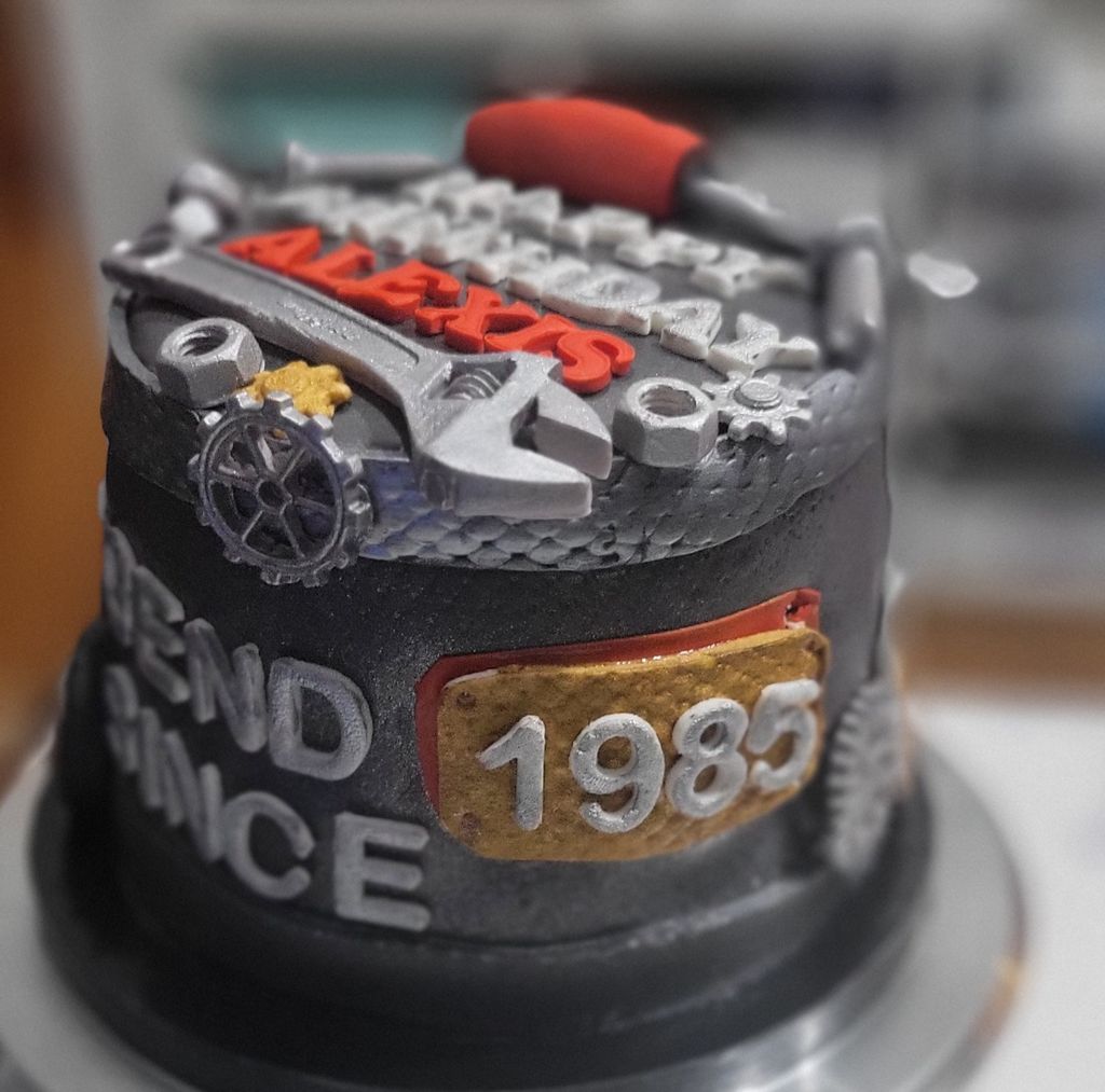 Tools-Themed Birthday Cake