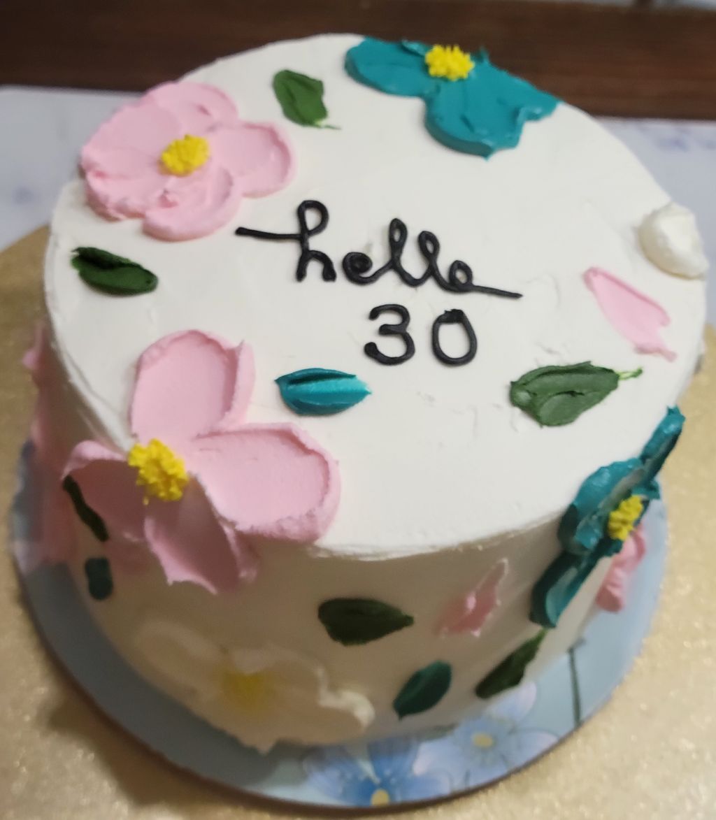 Hellp 30 flower cake