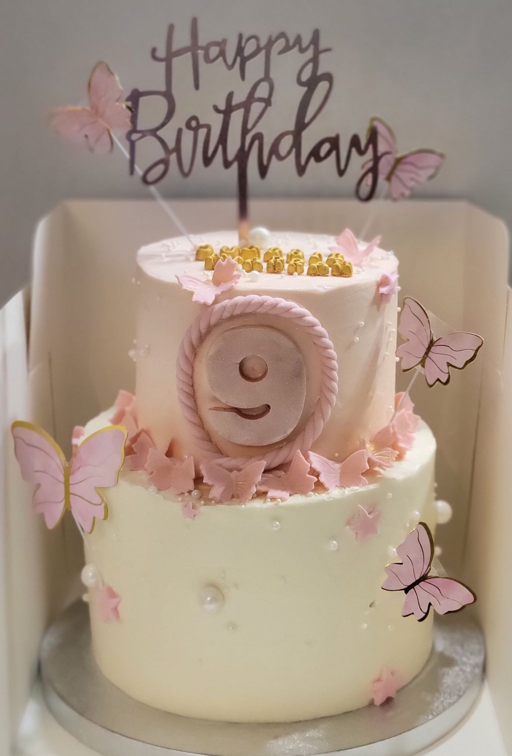 Princess Pink Butterfly Cake