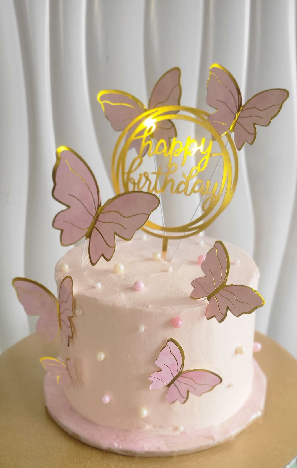 Princess Pink Butterfly Cake