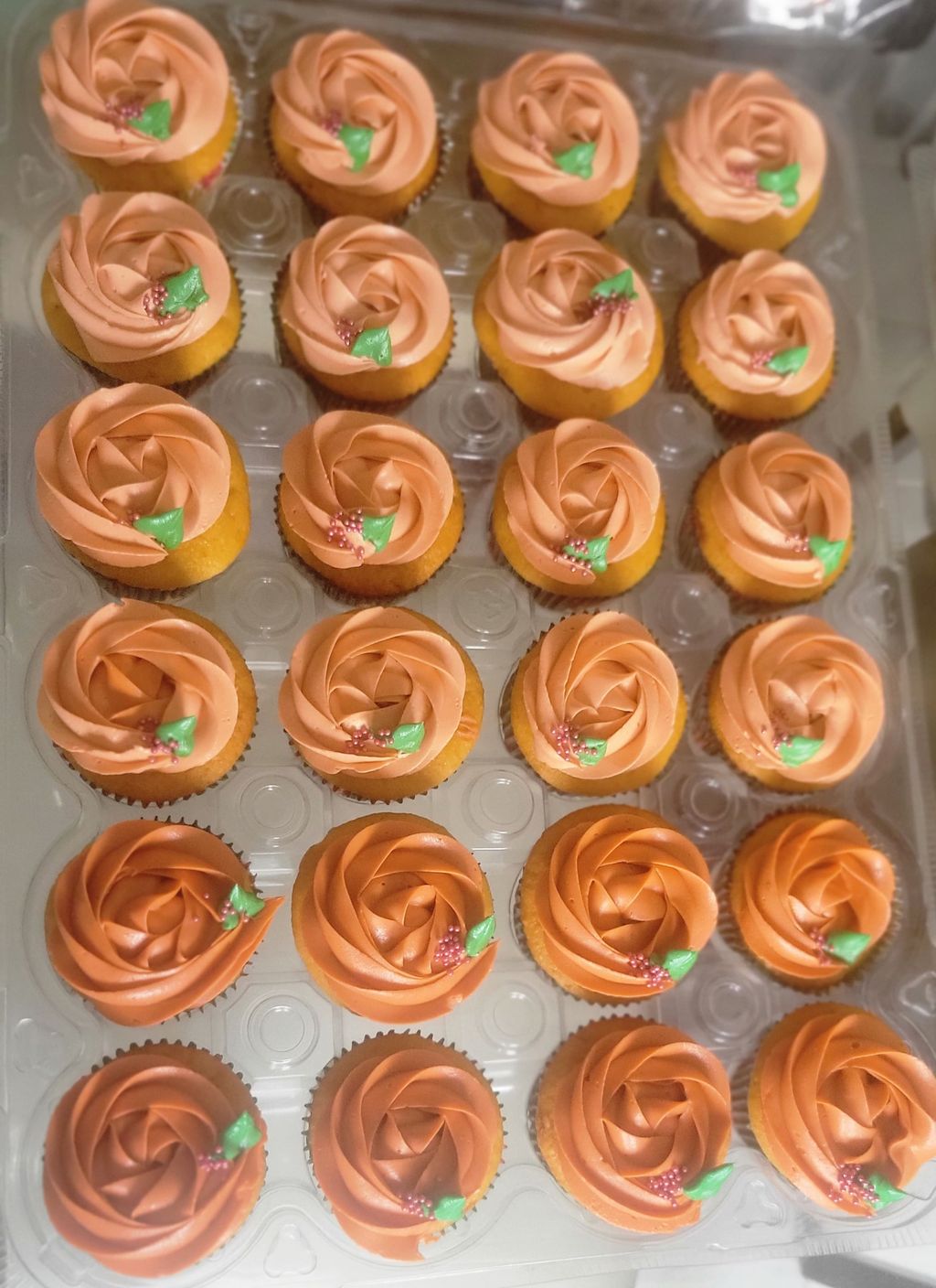 Ombre Orange Buttercream Cupcakes