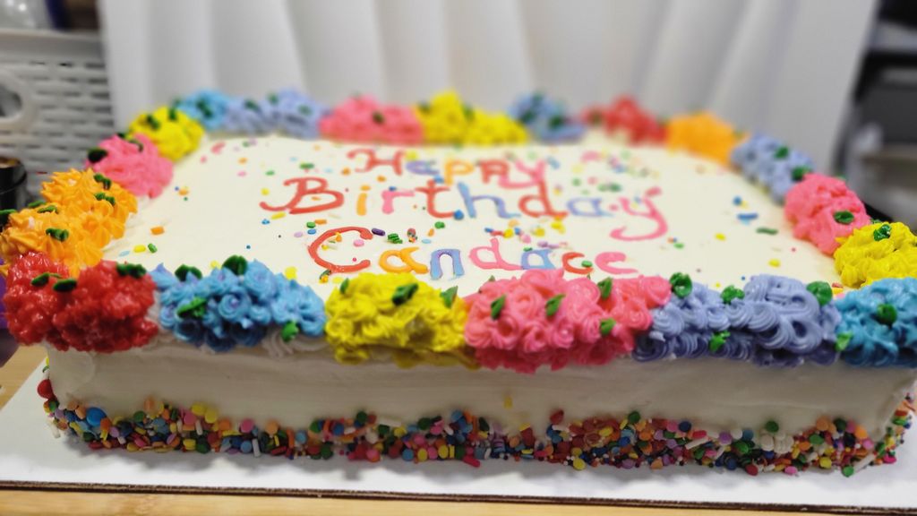 Rainbow Sprinkle Birthday Sheet Cake