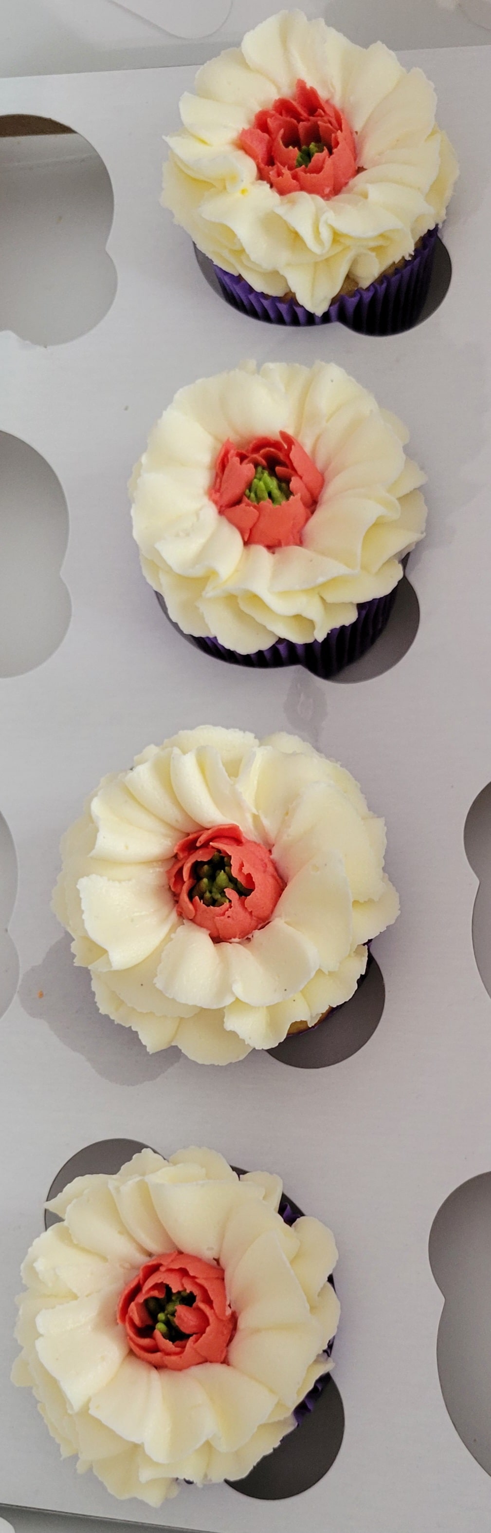 Cupcake Flowers- White
