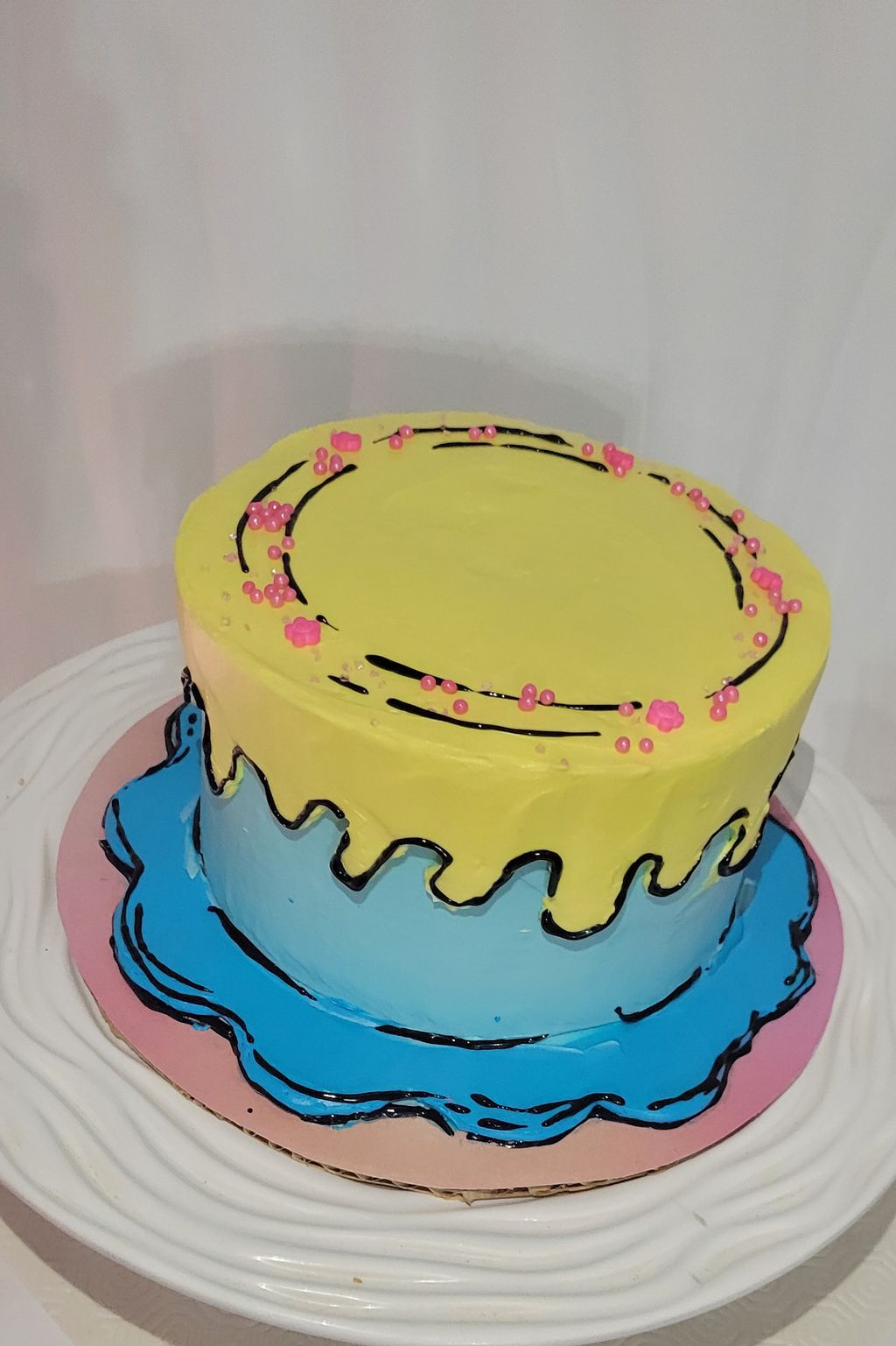 Cartoon Cake - Smurfette Theme