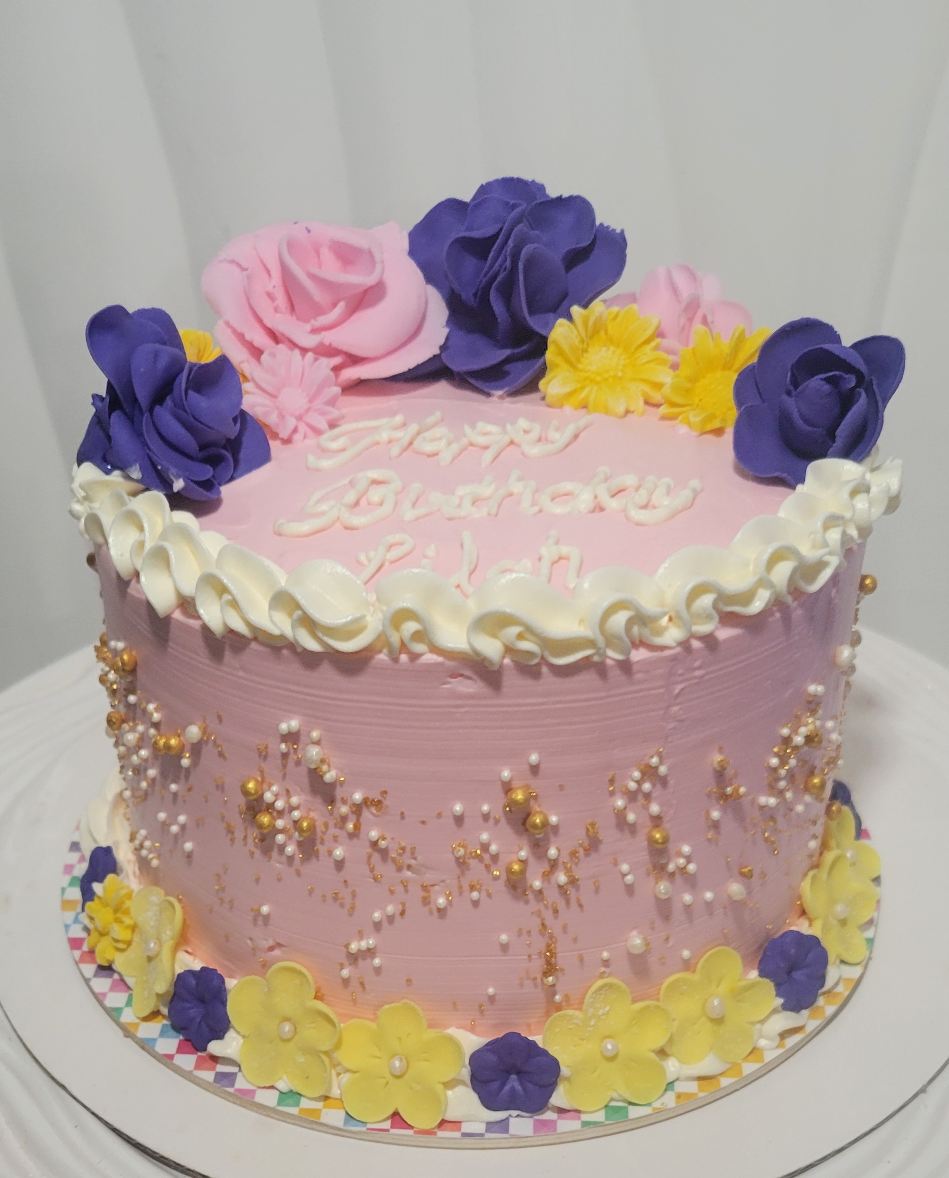 Floral birhday cake