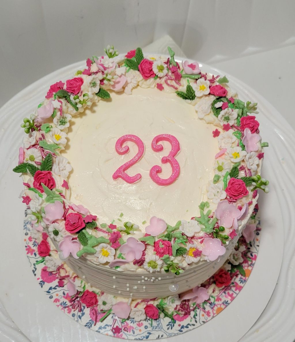 Wildflower Floral Birthday Cake