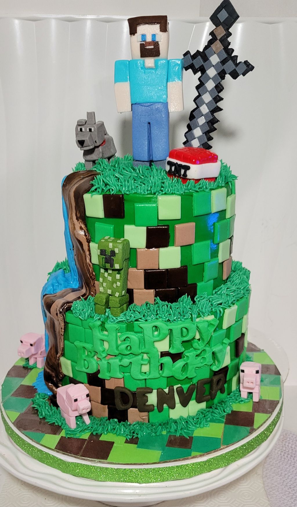 Minecraft Birthday Cake