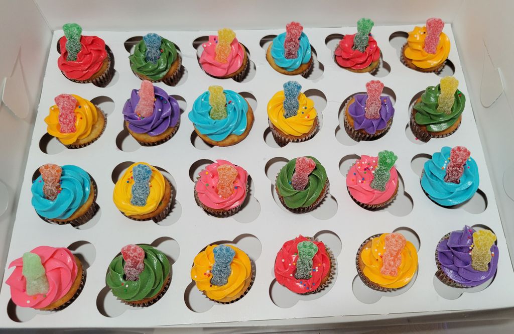 Sour Patch Kids Mini Cupcakes