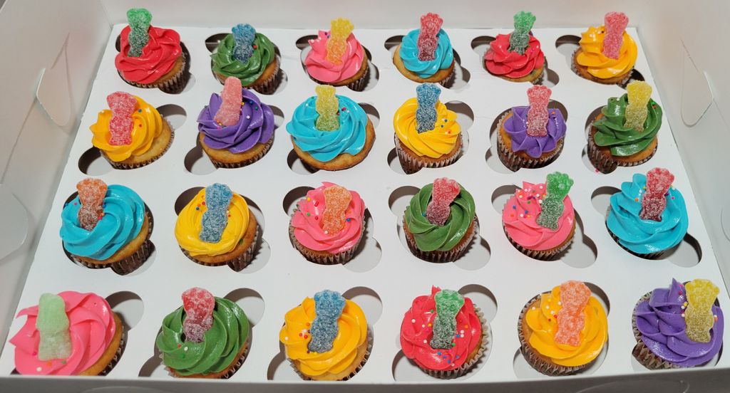 Sour Patch Kids Mini Cupcakes