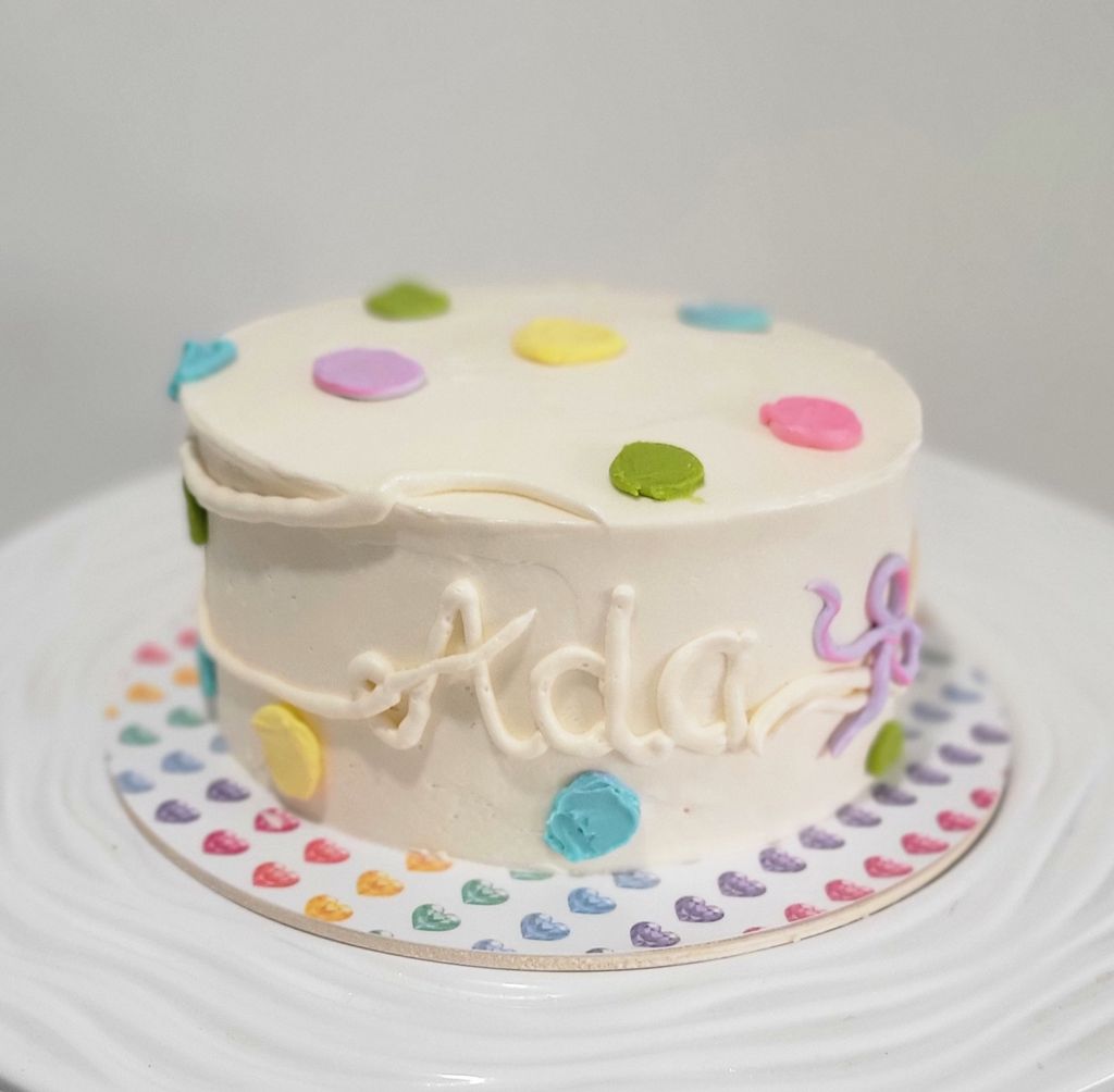 Simple Pastel Dot Celebration/Smash Cake