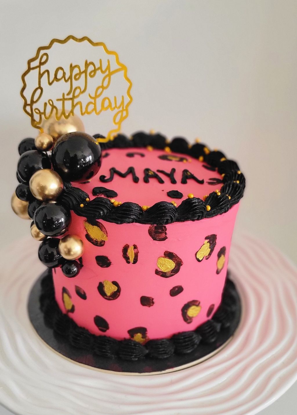 Pink Leopard Glam Cake