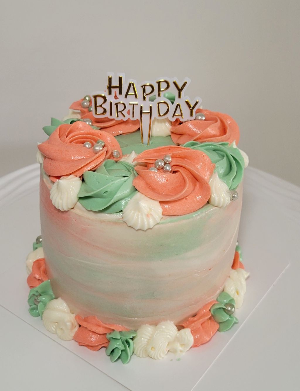 Peach and Green Birthday Delight