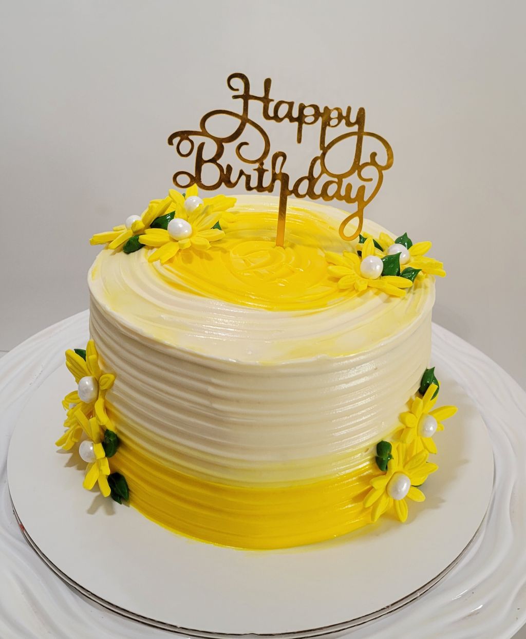 Sunny Blossom Birthday Cake