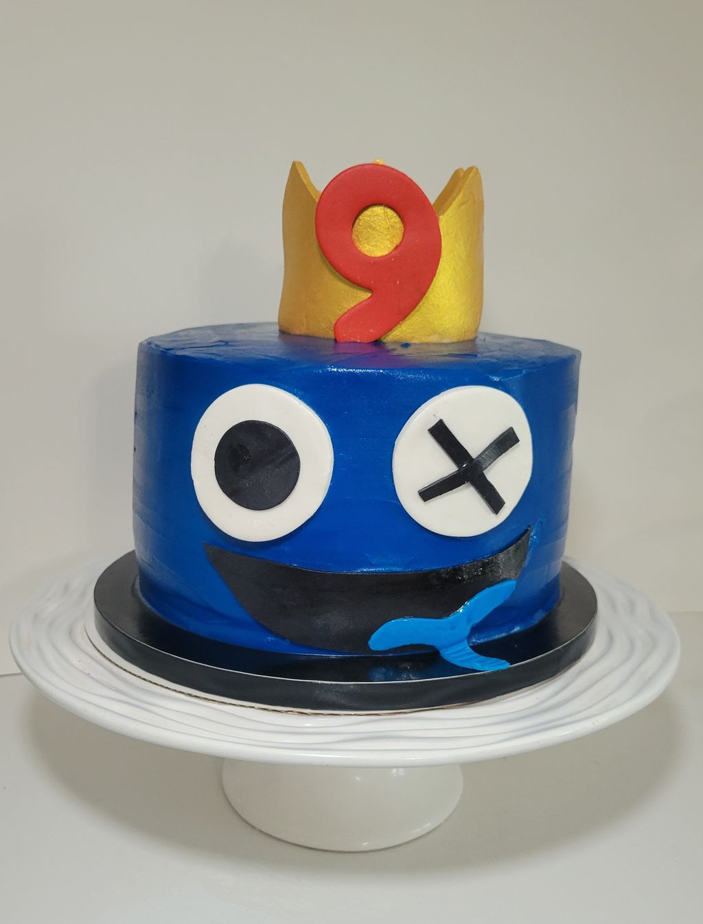 Blue Rainbow friends Birthday Cake