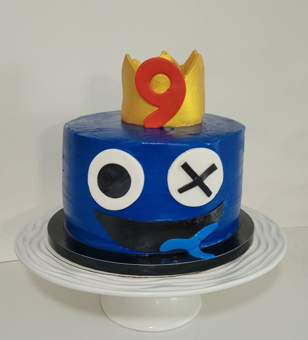 Blue Rainbow friends Birthday Cake
