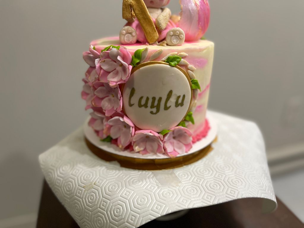 1st Birthday Teddy Bear Cake