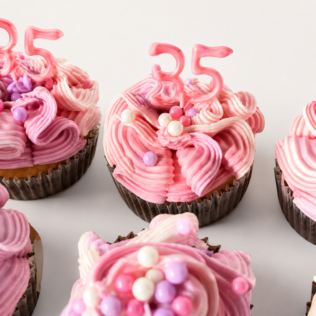 Chic Pink Swirl Cupcakes