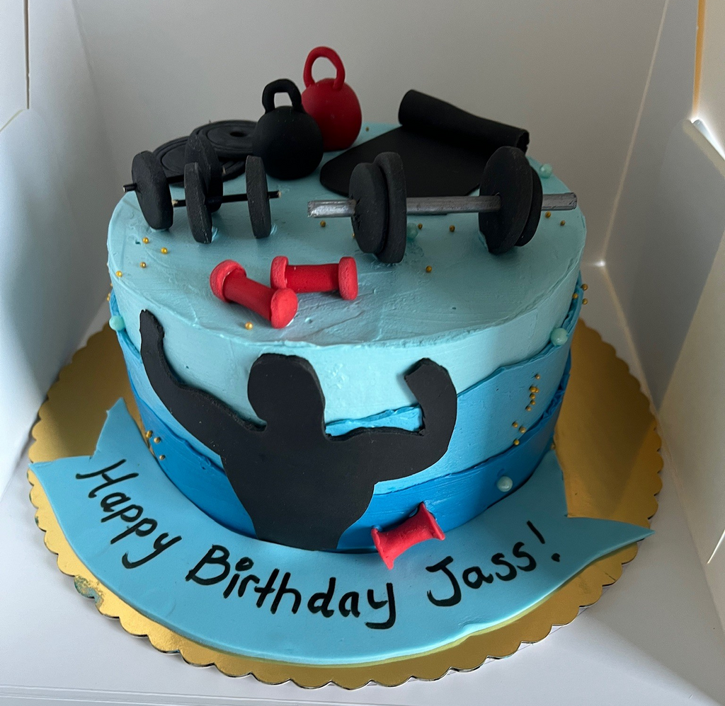 Gym Themed Birthday Cake