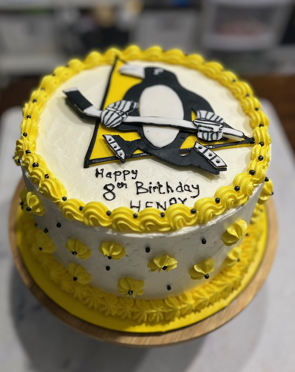 Pittsburgh Penguins-Themed Birthday Cake