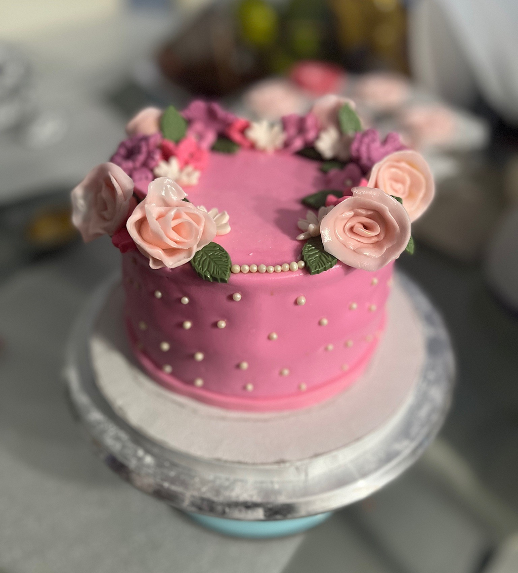 Pink Rose Garden Cake